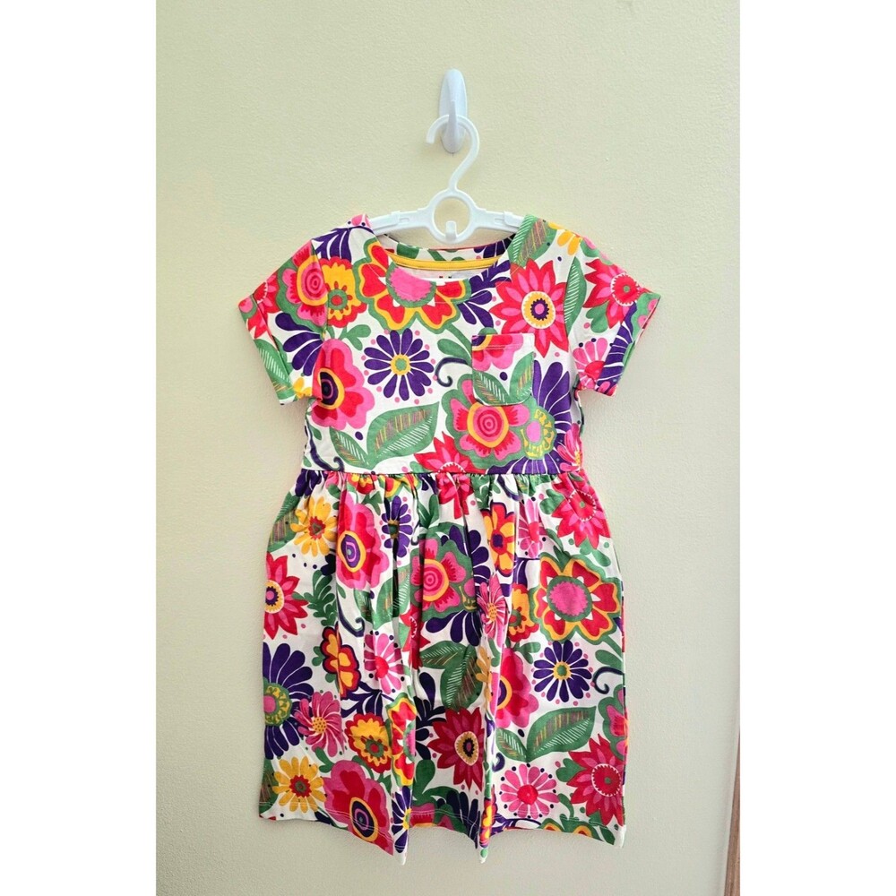 NWOT Mini Boden Fun Jersey Dress-Multi Spring Floral , Sz 7/8, 8/9, 9/10